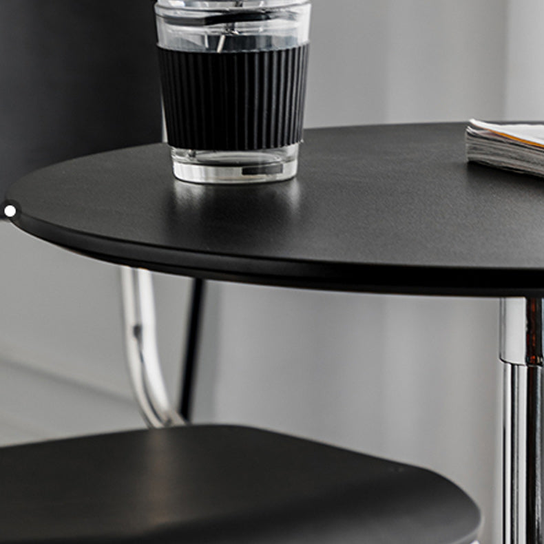 Contemporary Pedestal End Table Round Side End Table for Living Room