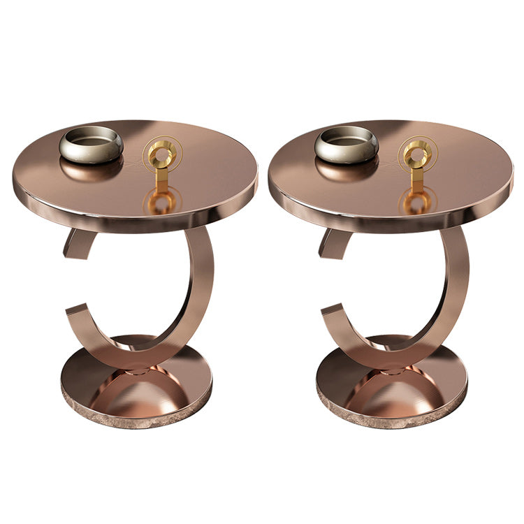 Mid-Century Round Metal Side End Table C Side Table for Living Room
