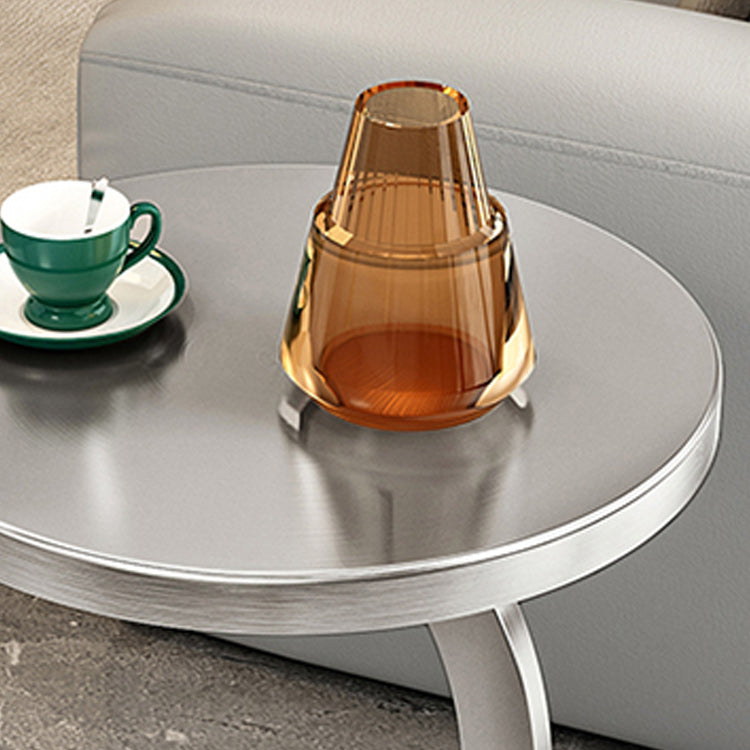 Mid-Century Round Metal Side End Table C Side Table for Living Room