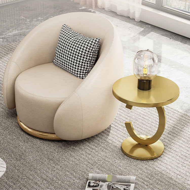 Mid-Century Round Metal Side End Table C Side Table for Living Room