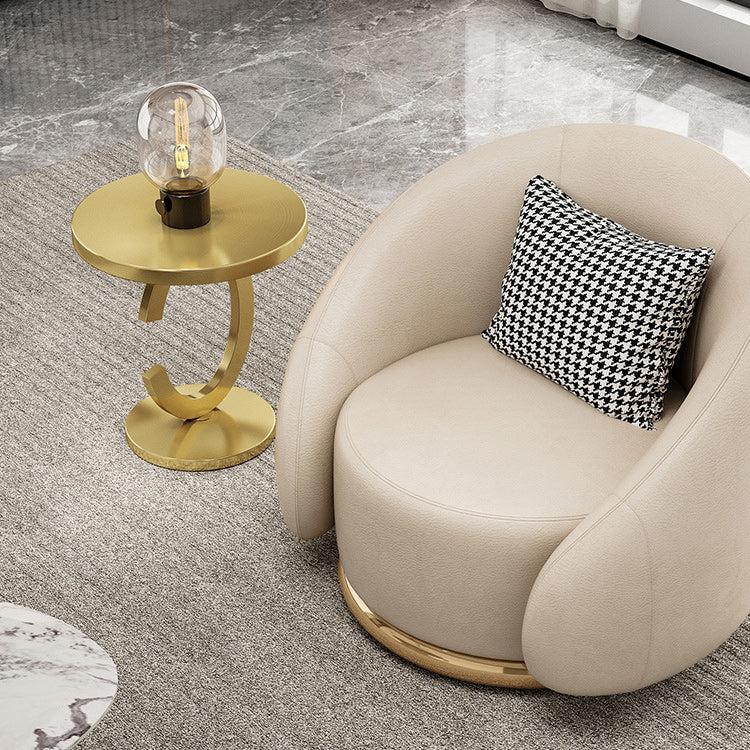Mid-Century Round Metal Side End Table C Side Table for Living Room