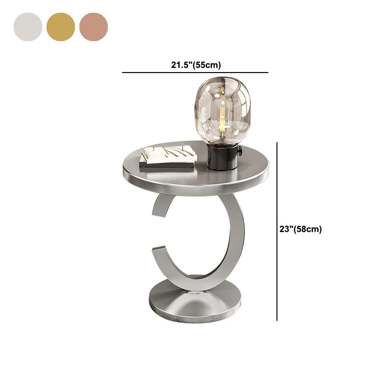 Mid-Century Round Metal Side End Table C Side Table for Living Room
