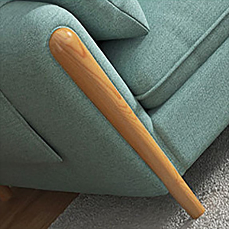 Contemporary Fabric Living Room Square Arm Cushions Sofa Chaise