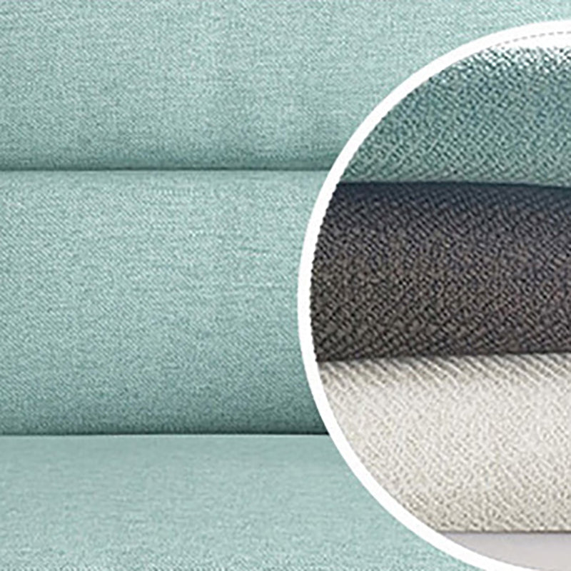 Contemporary Fabric Living Room Square Arm Cushions Sofa Chaise