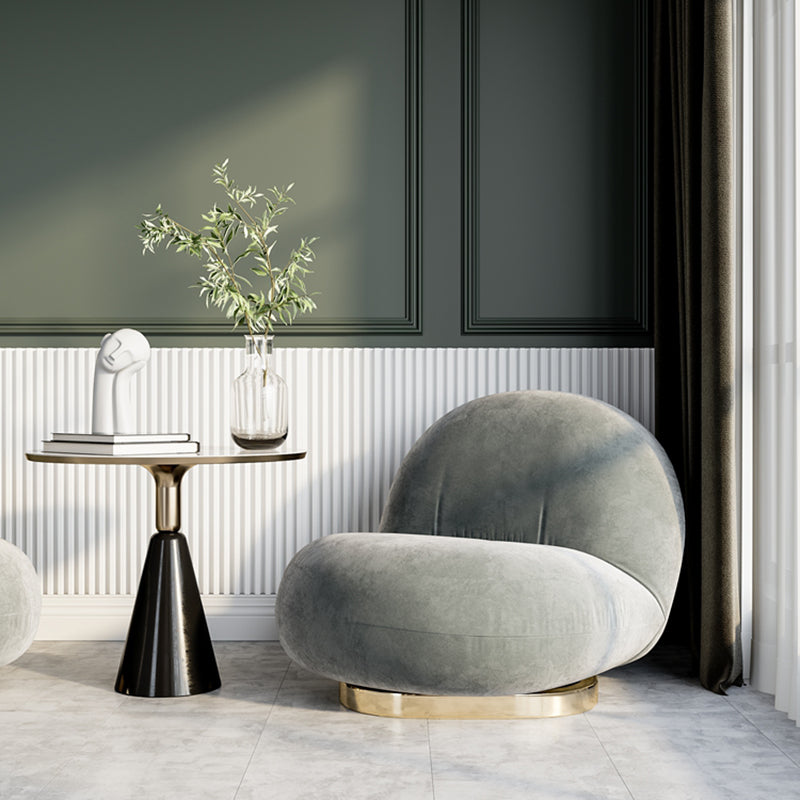 25.19" Wide Armless Chair Swivel Chair with Tight Back for Living Room