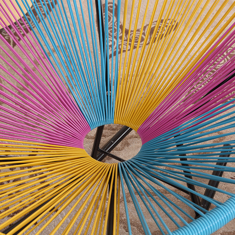 Contemporary Rocking Chair Wicker Wing Chair Back Solid Color Indoor Rocking Chair