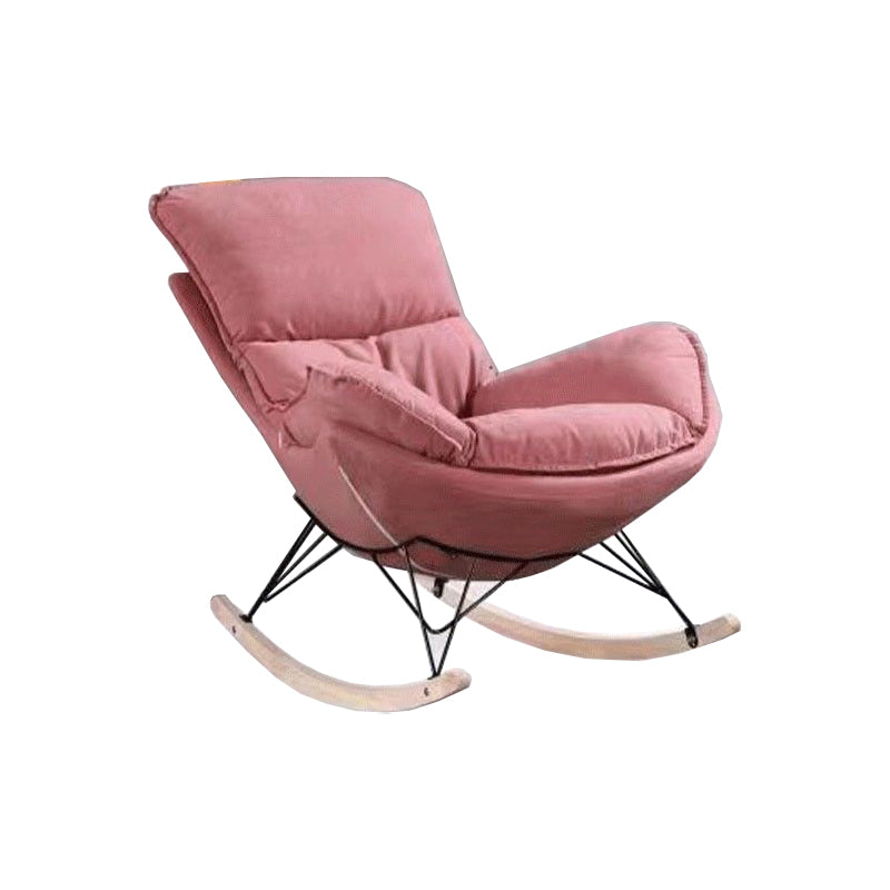 Upholstered Rocker Chair Living Room Rocking Chair with Padded Seat