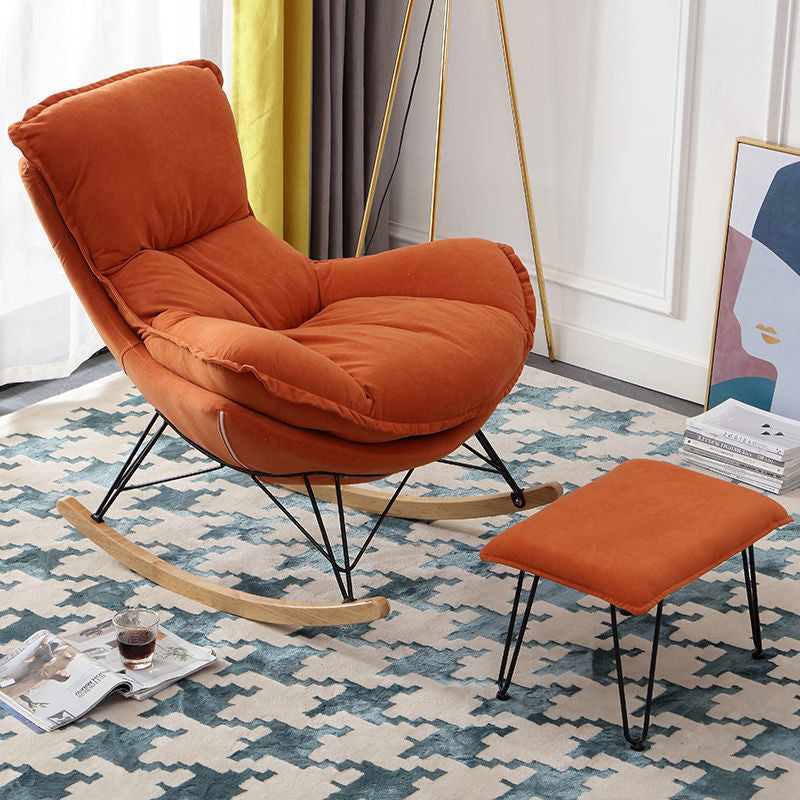 Upholstered Rocker Chair Living Room Rocking Chair with Padded Seat