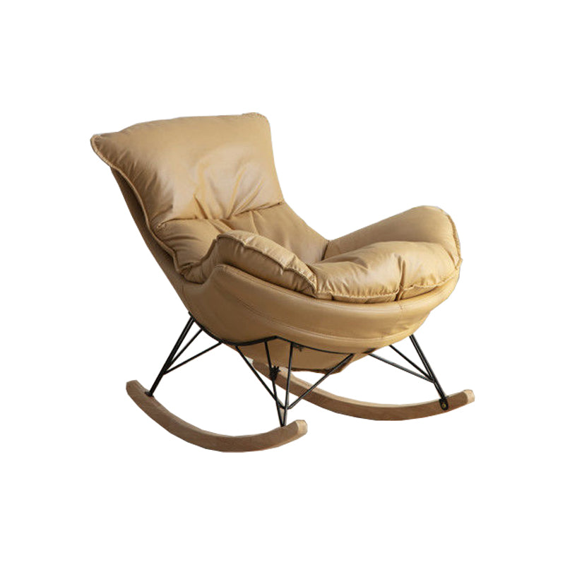 Upholstered Rocker Chair Living Room Rocking Chair with Padded Seat