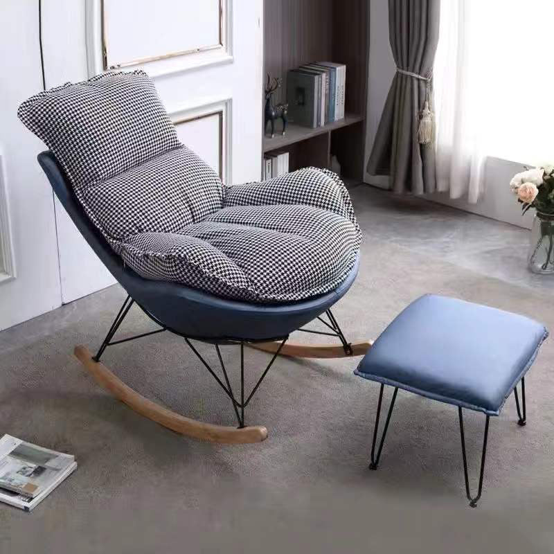 Upholstered Rocker Chair Living Room Rocking Chair with Padded Seat