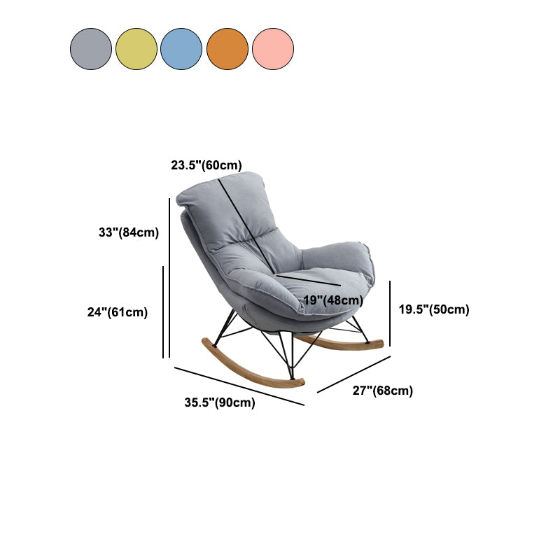 Upholstered Rocker Chair Living Room Rocking Chair with Padded Seat