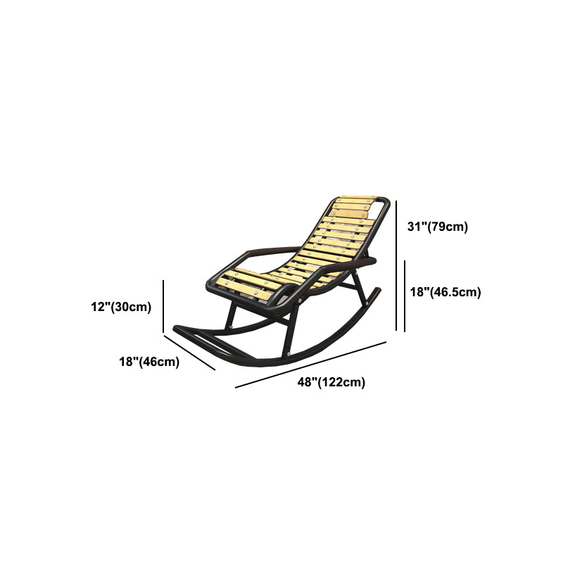 Wicker and Metal Rocking Chair Contemporary Reclining Rocker Chair Spindle
