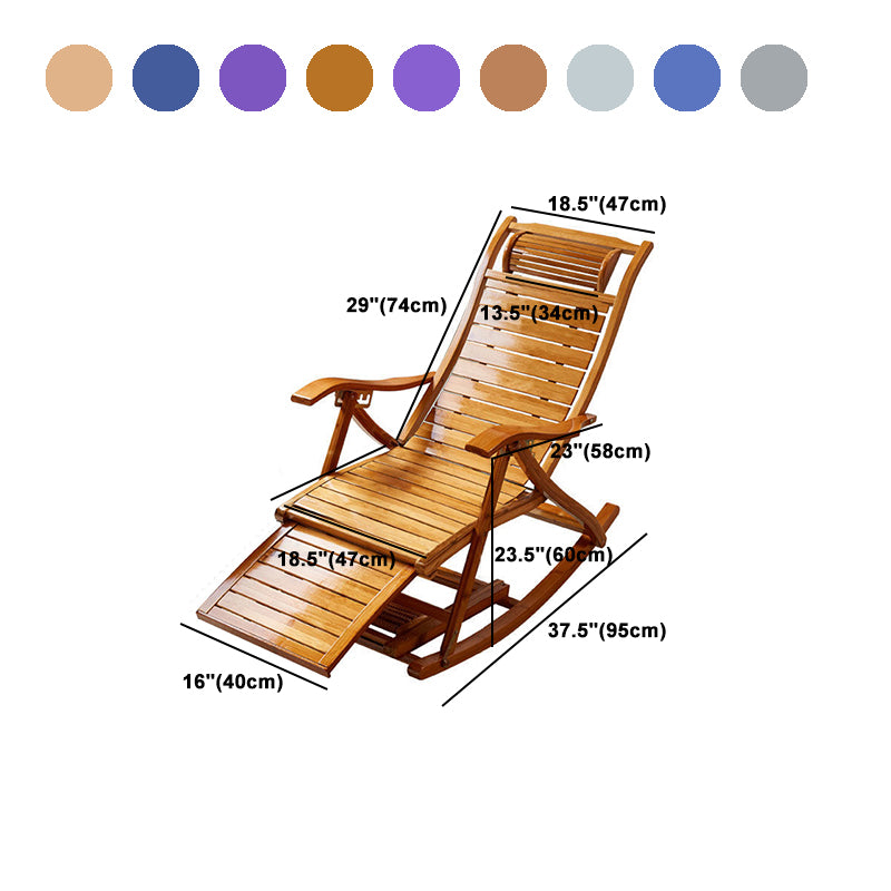 Modern Rocking Chair Bamboo Rocker Chair with Removable Cushions