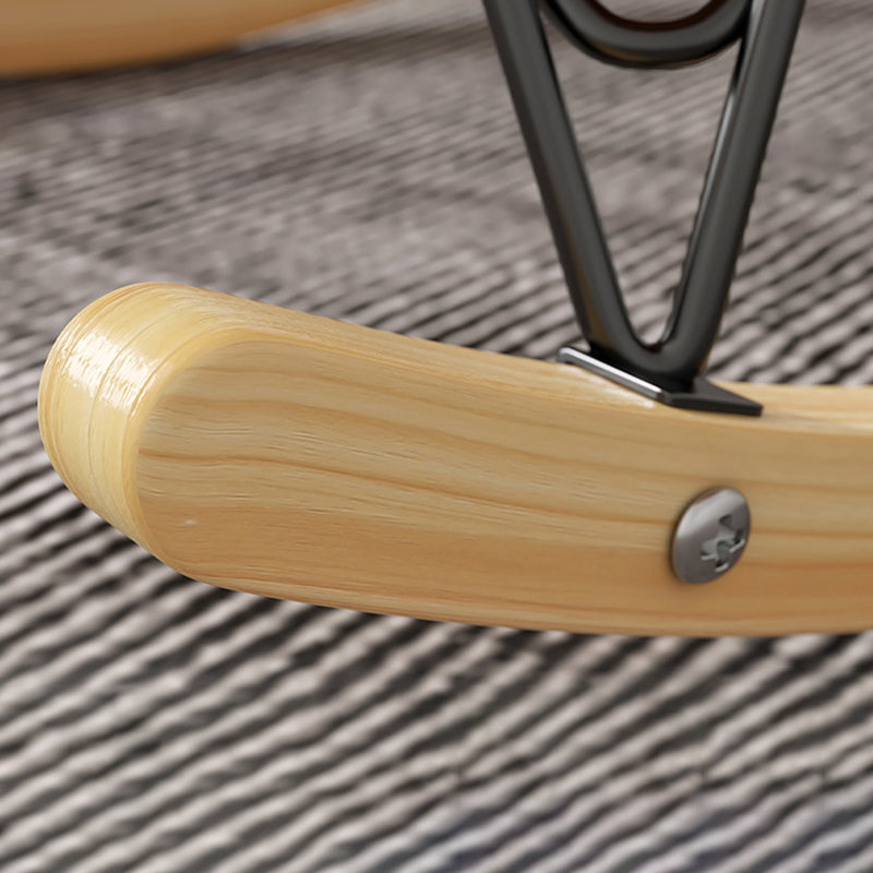 Solid Wood Rocking Chair Contemporary Rocker Chair with Padded Seat