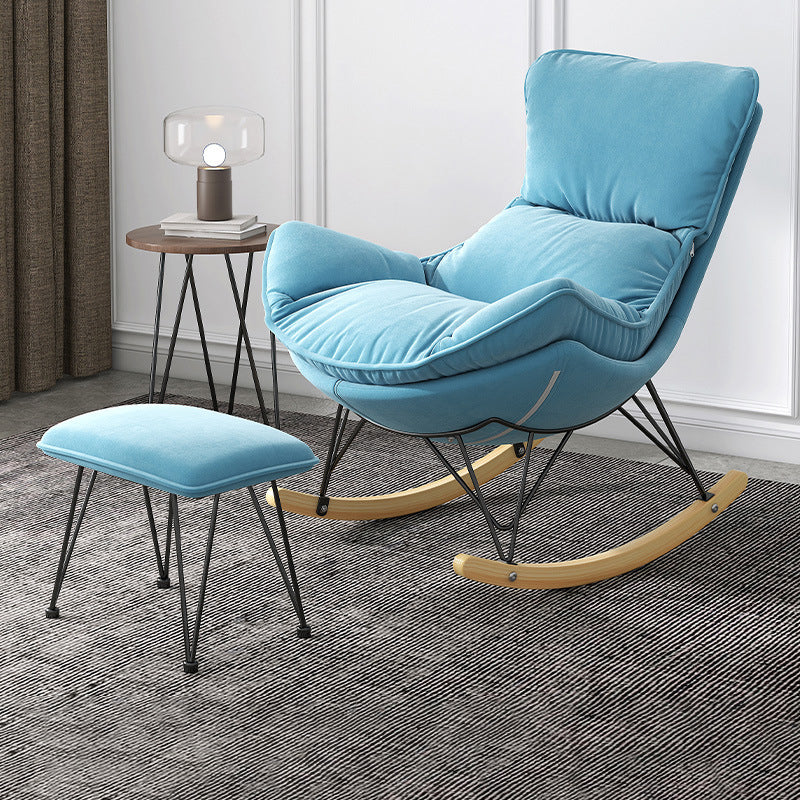 Solid Wood Rocking Chair Contemporary Rocker Chair with Padded Seat