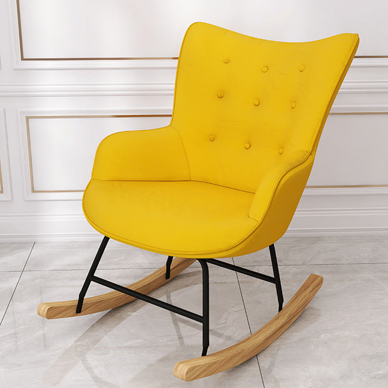 Ergonomic Contemporary Rocking Accent Chair with Seat Cushion Rocker Chair Wingback