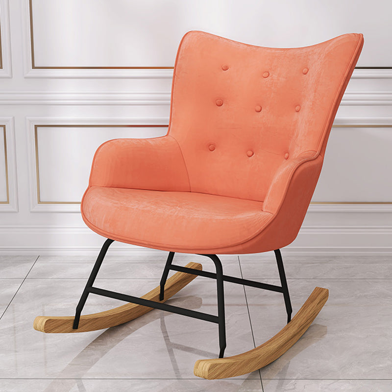 Ergonomic Contemporary Rocking Accent Chair with Seat Cushion Rocker Chair Wingback