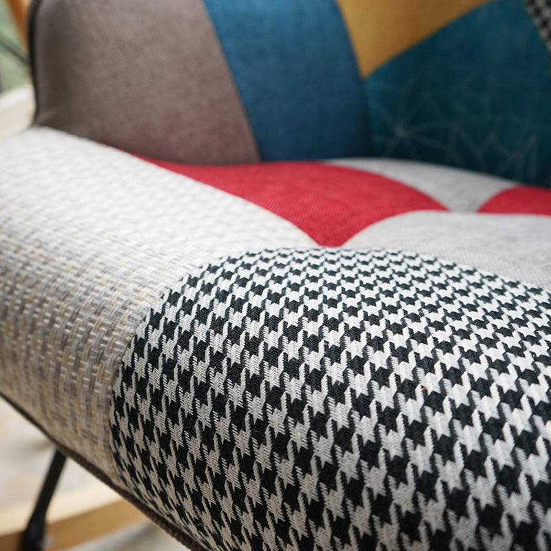 Ergonomic Contemporary Rocking Accent Chair with Seat Cushion Rocker Chair Wingback