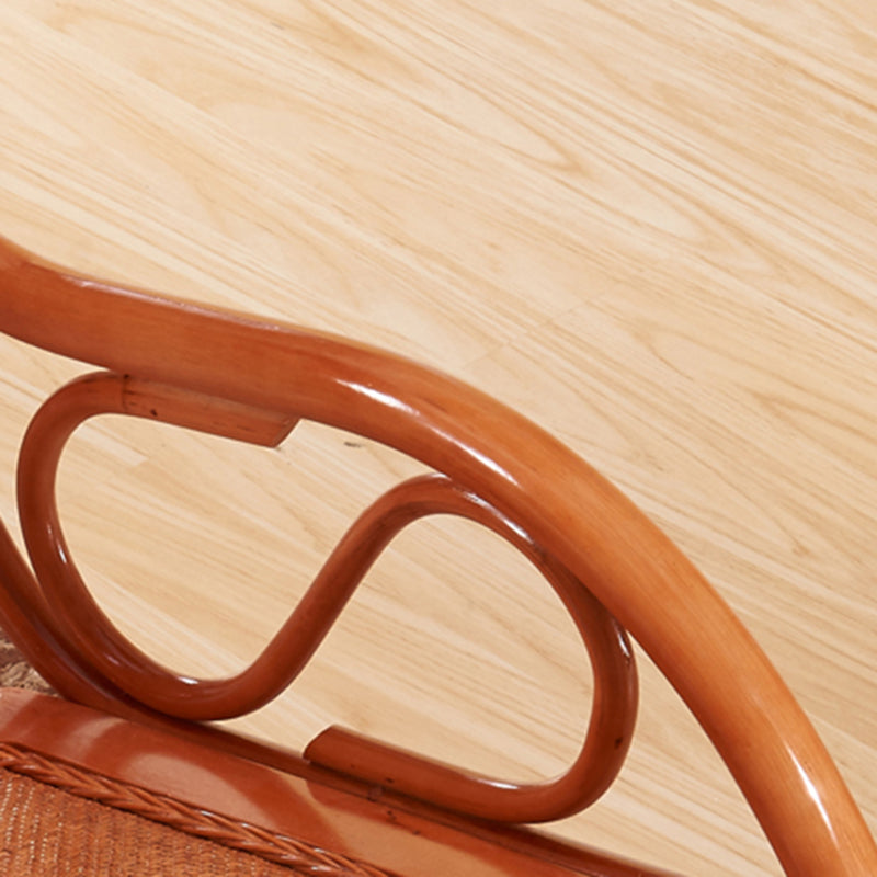 Spindle Antique Rocking Chair Wicker Rocker Chair 24" x 44.5" x  37.8" for Living Room