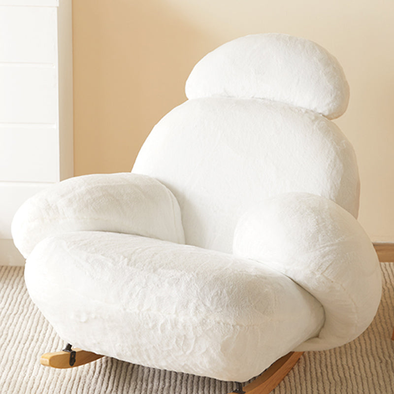 Velvet Upholstered Rocking Chair Modern Style Rocking Accent Chair