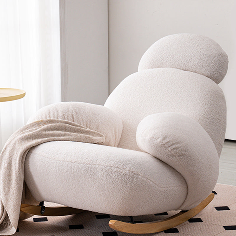 Velvet Upholstered Rocking Chair Modern Style Rocking Accent Chair