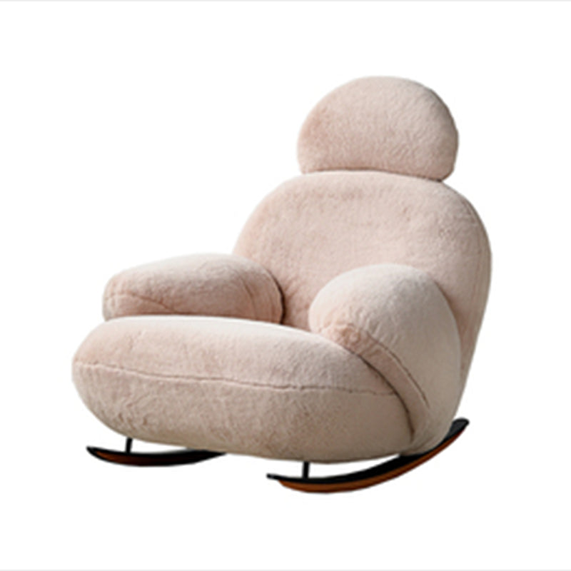 Velvet Upholstered Rocking Chair Modern Style Rocking Accent Chair