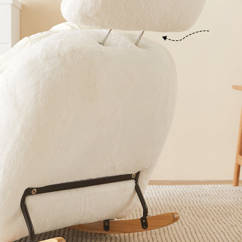 Velvet Upholstered Rocking Chair Modern Style Rocking Accent Chair