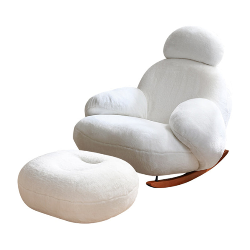 Velvet Upholstered Rocking Chair Modern Style Rocking Accent Chair