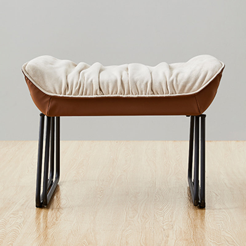 Modern Style Rocking Chair Faux Leather Upholstered Chair with Button-Tufted