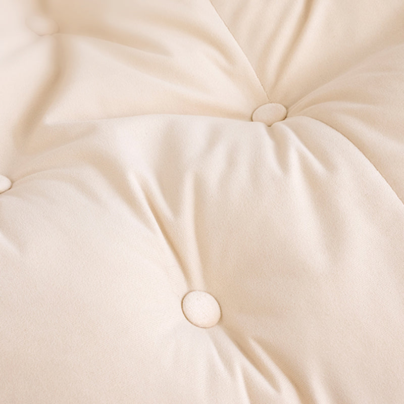 Button-Tufted Rocking Chair Modern Fabric Patchwork Rocking Chair with Ottoman