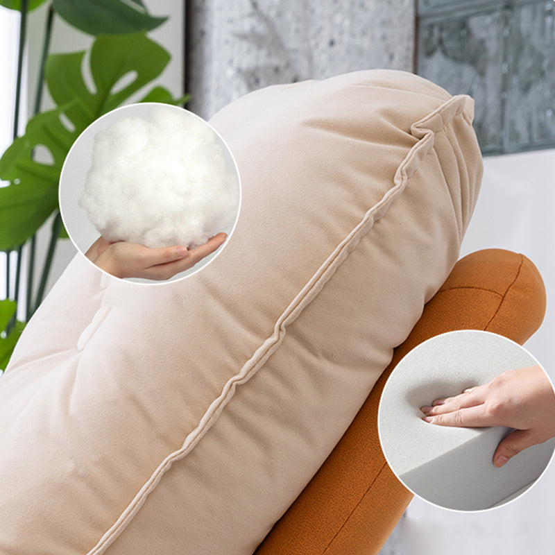 Button-Tufted Rocking Chair Modern Fabric Patchwork Rocking Chair with Ottoman