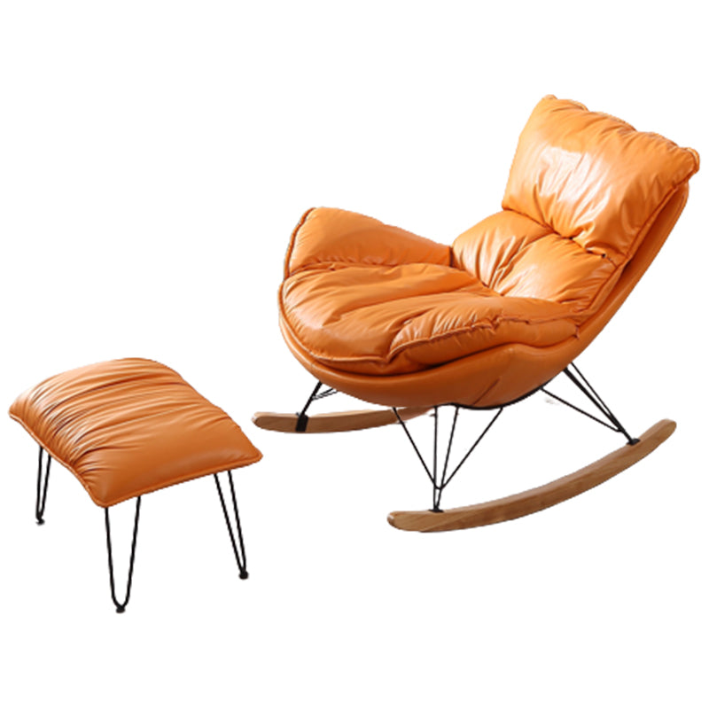 Modern Nursery Sofa Rocking Chair Indoor Living Room Rocking Chair with Ottoman