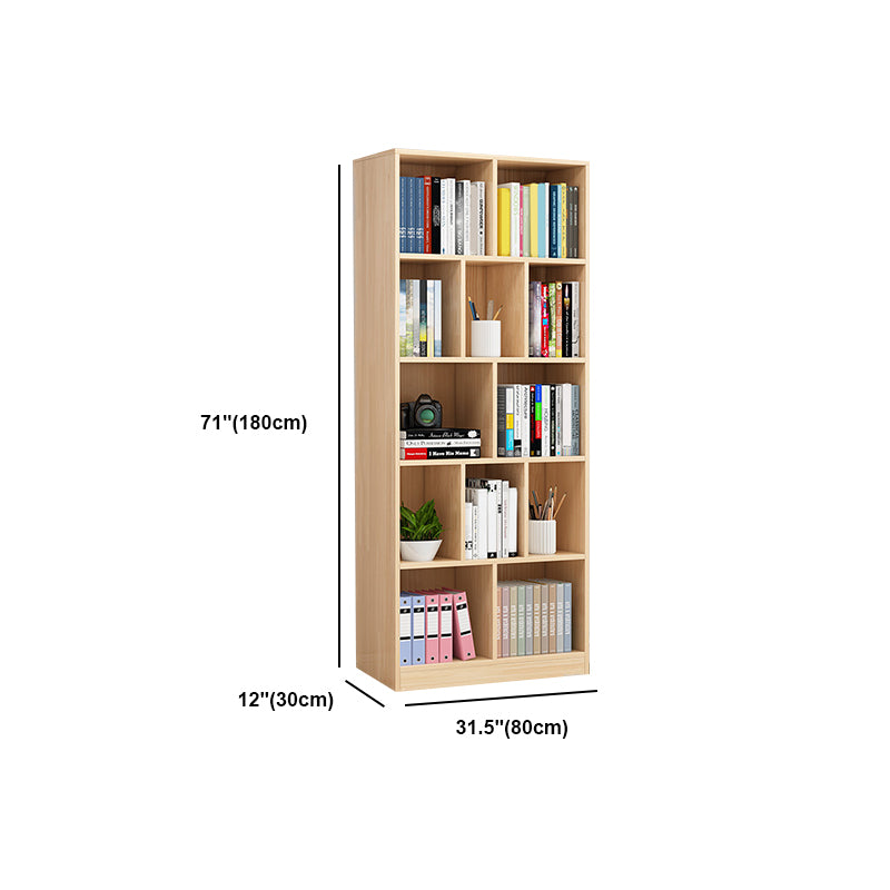 Standard Pine Shelf Bookcase Contemporary Natural Book Shelf