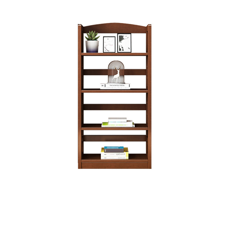 Rubber Wood Modern Bookcase Open Shelf Rectangular Bookcase for Study 11"W