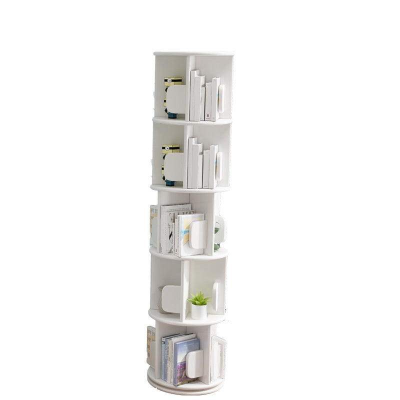 Modern Corner Wood Bookshelf Vertical Bookcase for Living Room and Study Room