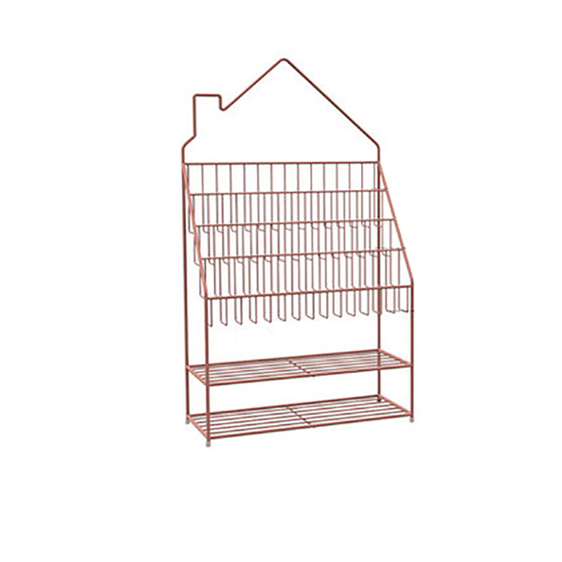 Modern Metal Bookshelf Etagere Open Shelf Bookcase in Black/White/Blue/Green/Pink