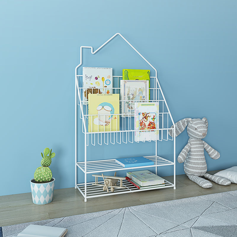 Modern Metal Bookshelf Etagere Open Shelf Bookcase in Black/White/Blue/Green/Pink