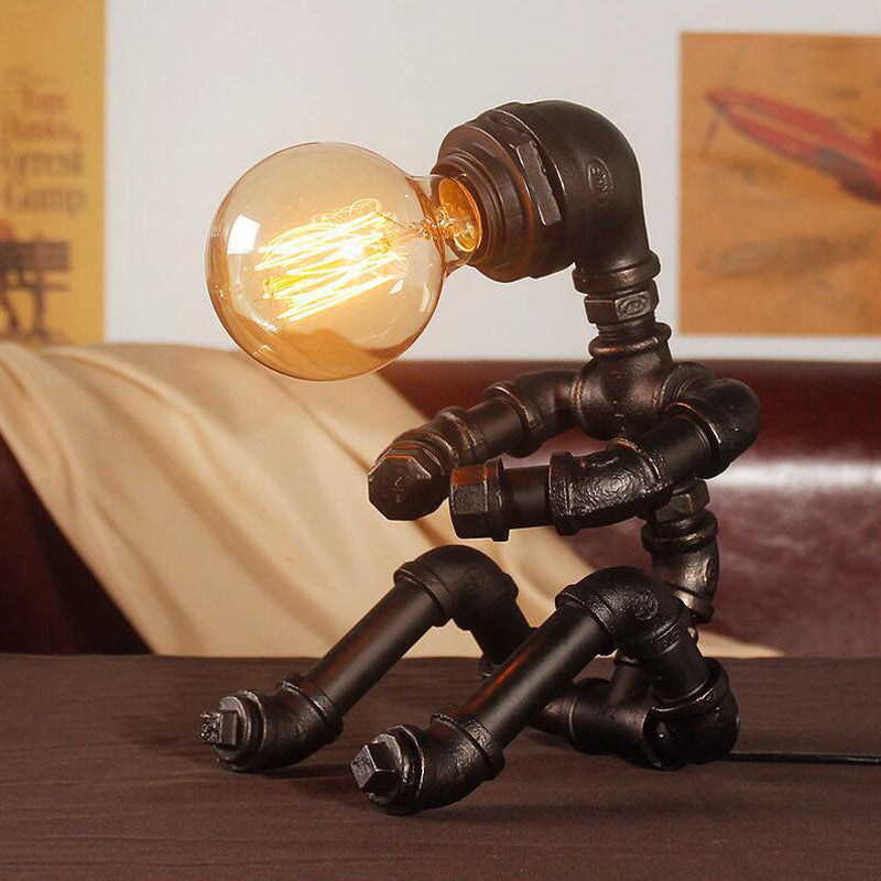 Table de robot assis Antiqued Light 1 tête de chevet métallique de tête en laiton pour le café
