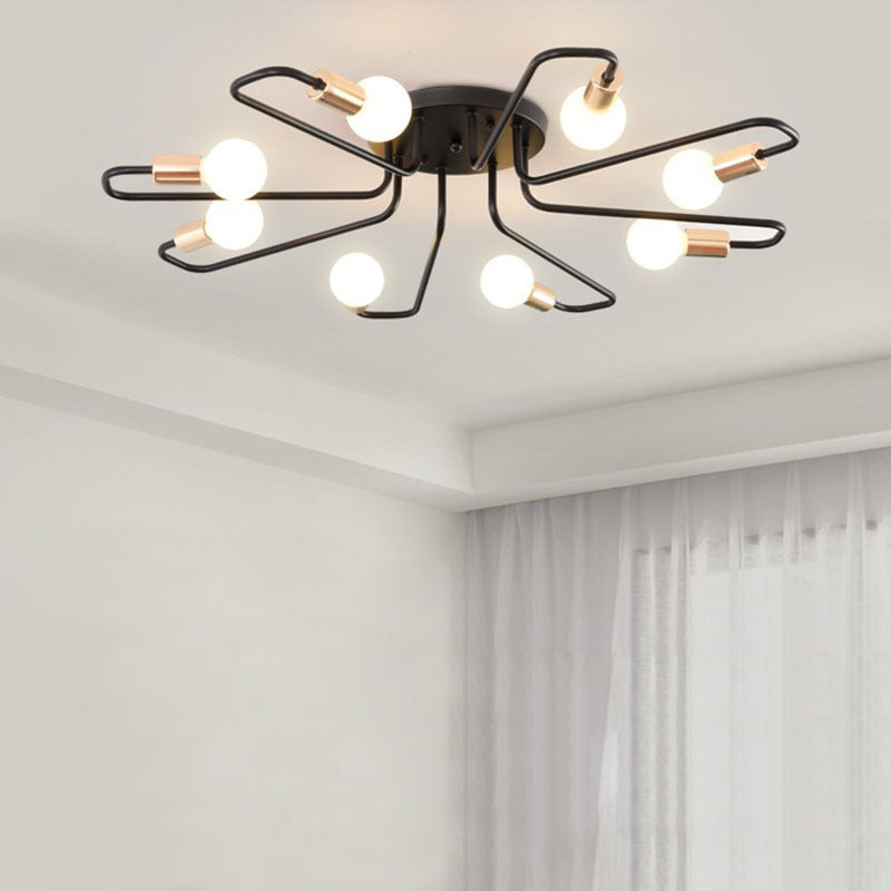 Minimalist Metallic Ceiling Light Contemporary Flush Mount Light Fixture
