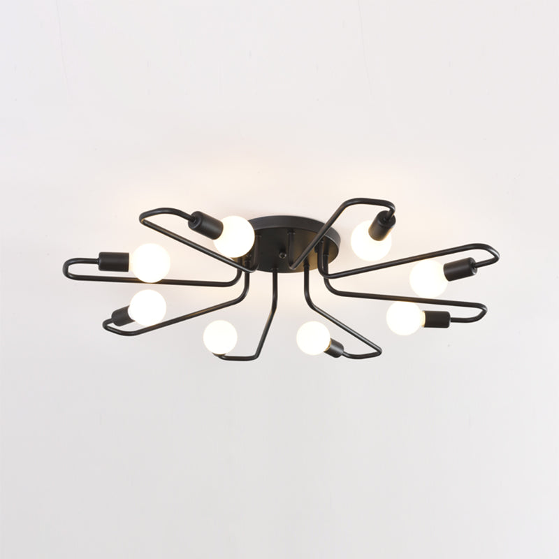 Minimalist Metallic Ceiling Light Contemporary Flush Mount Light Fixture