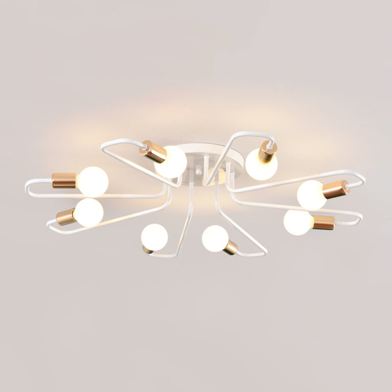 Minimalist Metallic Ceiling Light Contemporary Flush Mount Light Fixture