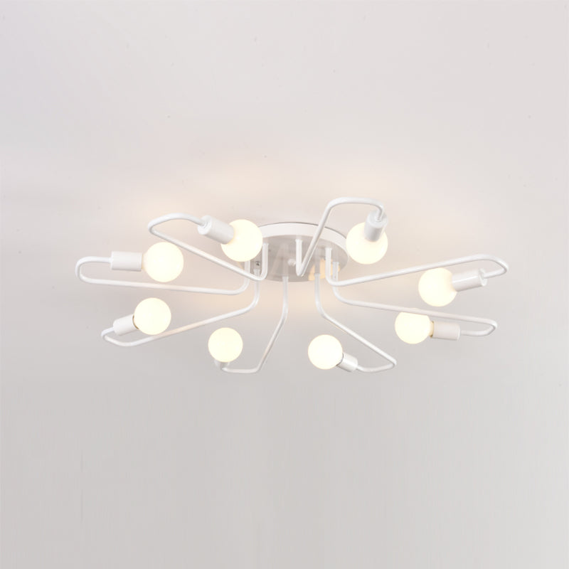Minimalist Metallic Ceiling Light Contemporary Flush Mount Light Fixture