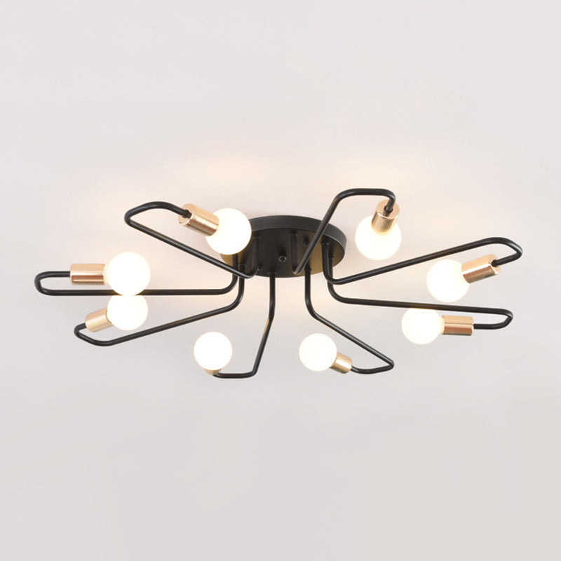 Minimalist Metallic Ceiling Light Contemporary Flush Mount Light Fixture