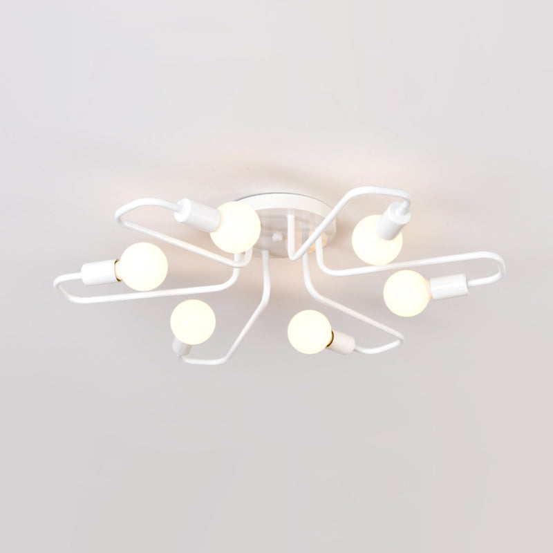 Minimalist Metallic Ceiling Light Contemporary Flush Mount Light Fixture