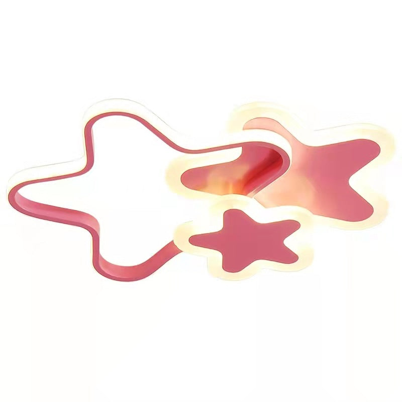 Modern Star Shape Ceiling Mount Light Fixture 3 Lights Ceiling Mounted Light