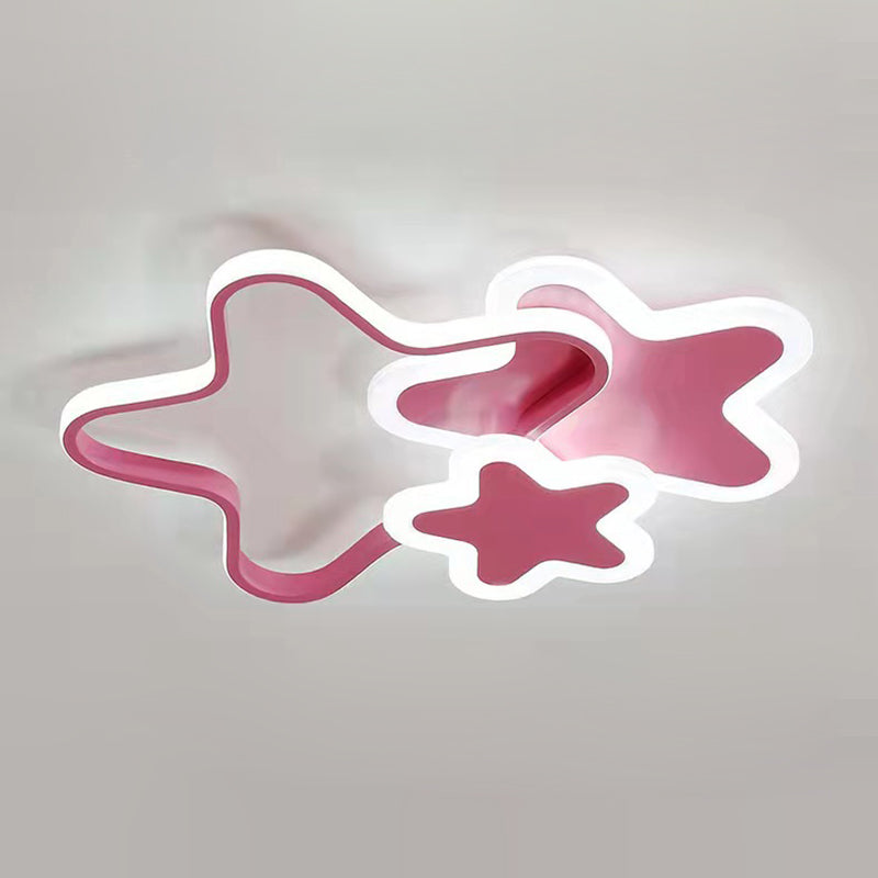 Modern Star Shape Ceiling Mount Light Fixture 3 Lights Ceiling Mounted Light