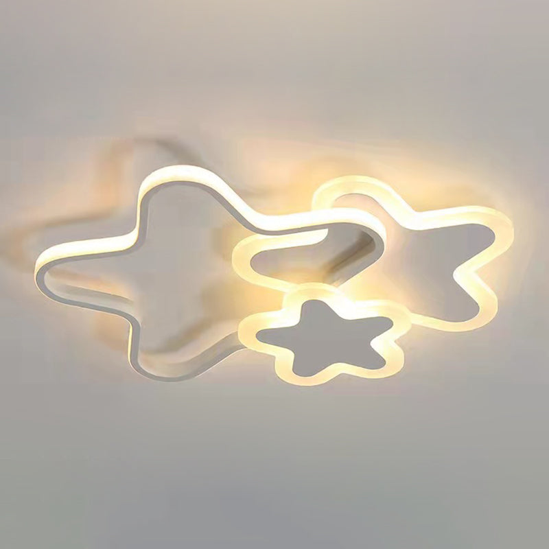 Modern Star Shape Ceiling Mount Light Fixture 3 Lights Ceiling Mounted Light