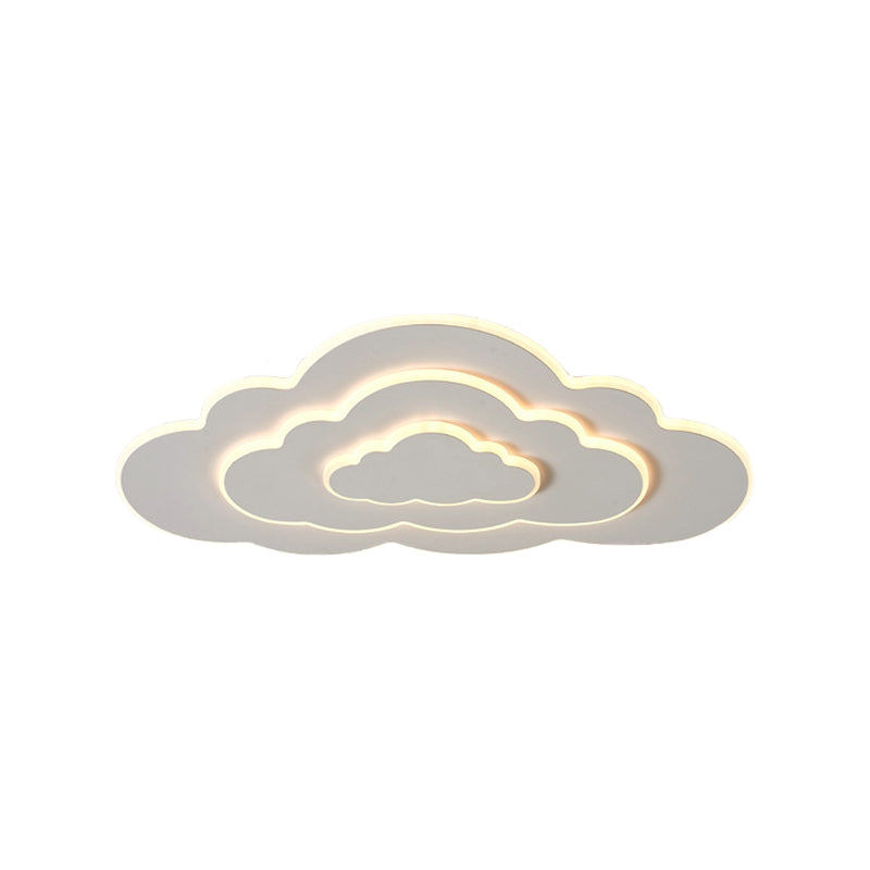Modern Cloud Shape Ceiling Mount Light Fixture 3 Lights Ceiling Mounted Light
