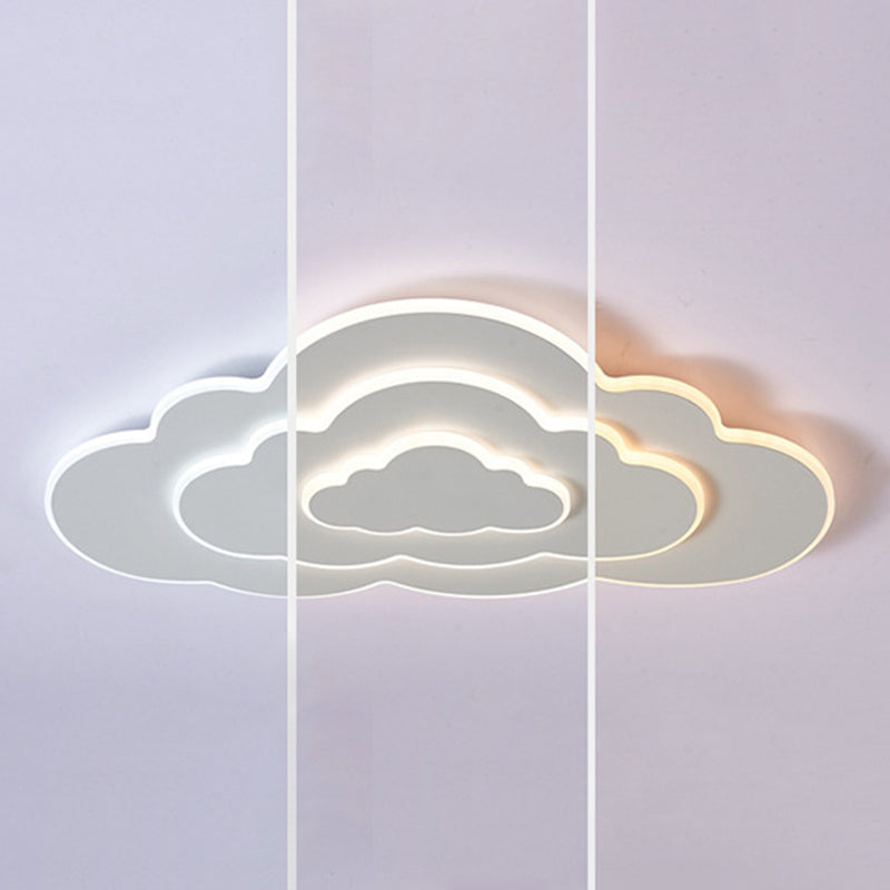Modern Cloud Shape Ceiling Mount Light Fixture 3 Lights Ceiling Mounted Light