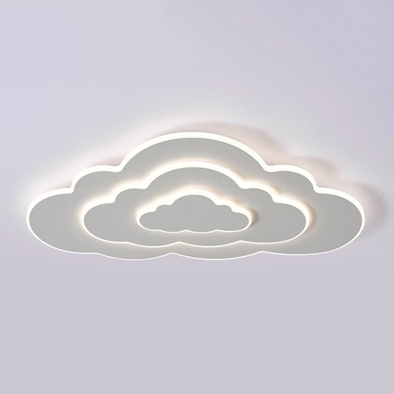 Modern Cloud Shape Ceiling Mount Light Fixture 3 Lights Ceiling Mounted Light